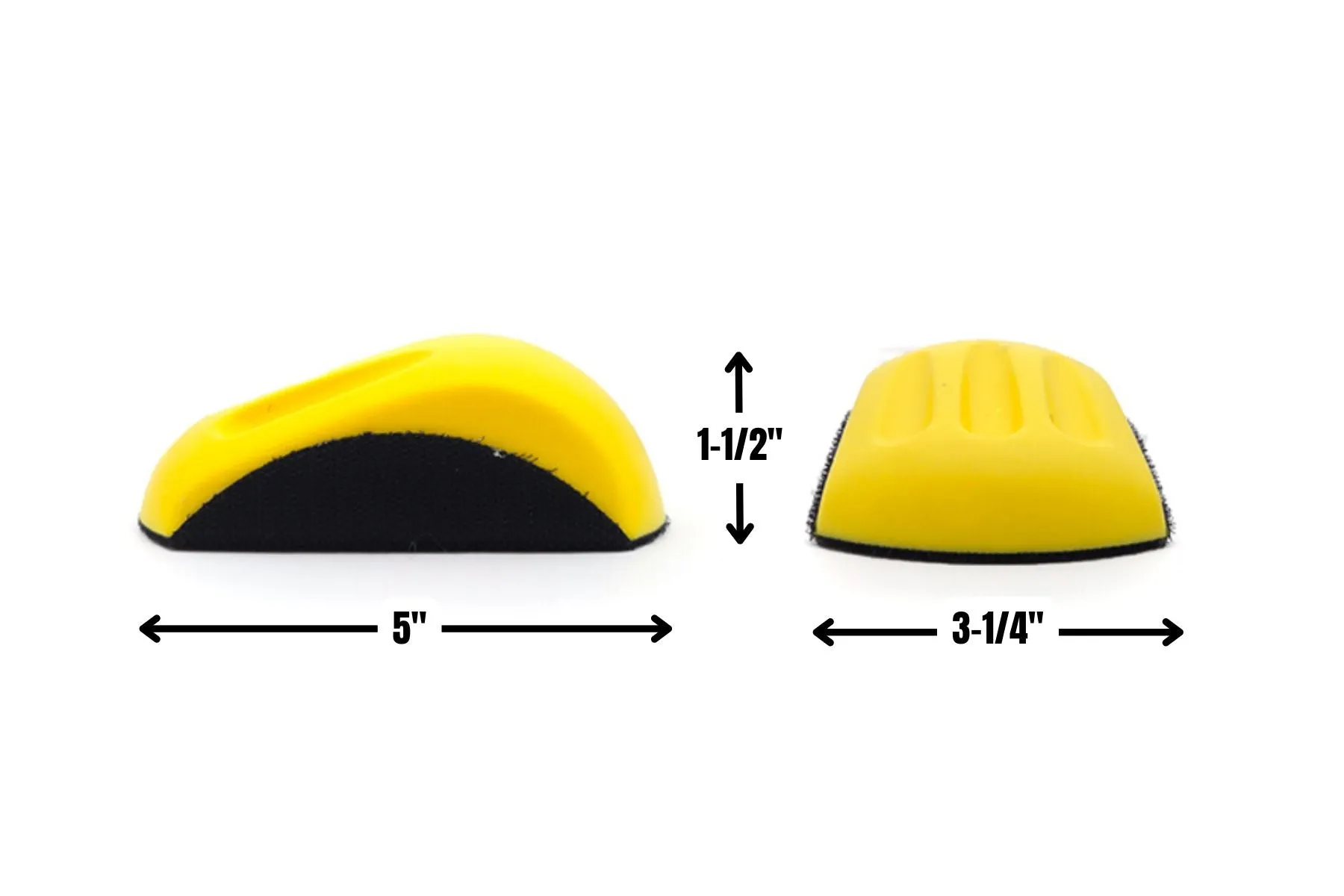 3 Piece Hand Sanding Block Set with "Mouse", Round and Detail for 5" Hook & Loop Sanding Discs