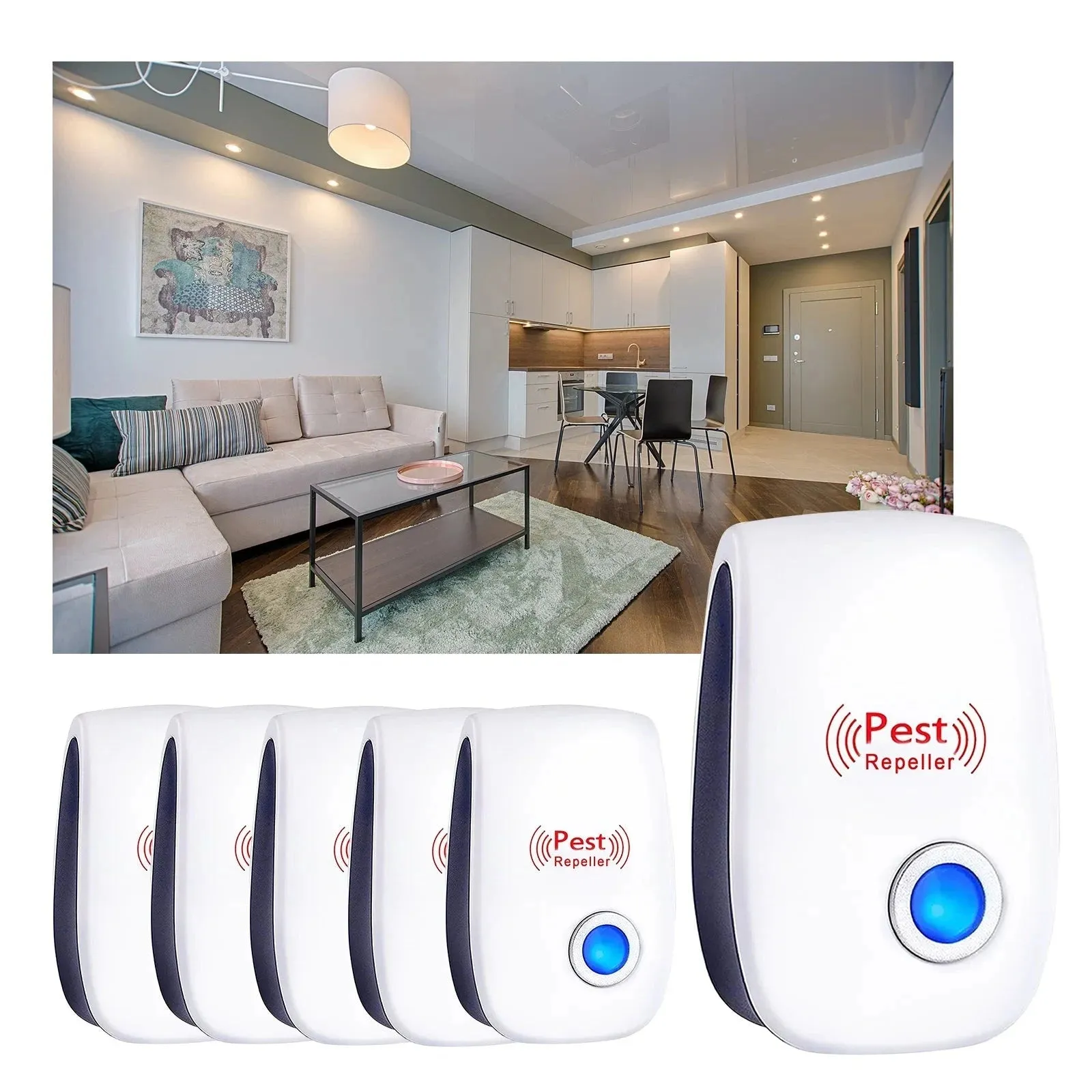 6-Pack: Ultrasonic Pest Repeller Electronic Plug in Pest Control