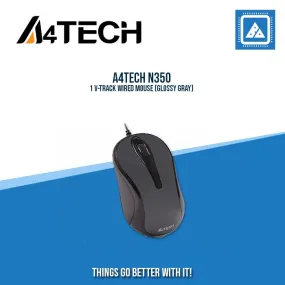 A4TECH N350-1 V-TRACK WIRED MOUSE (GLOSSY GRAY)