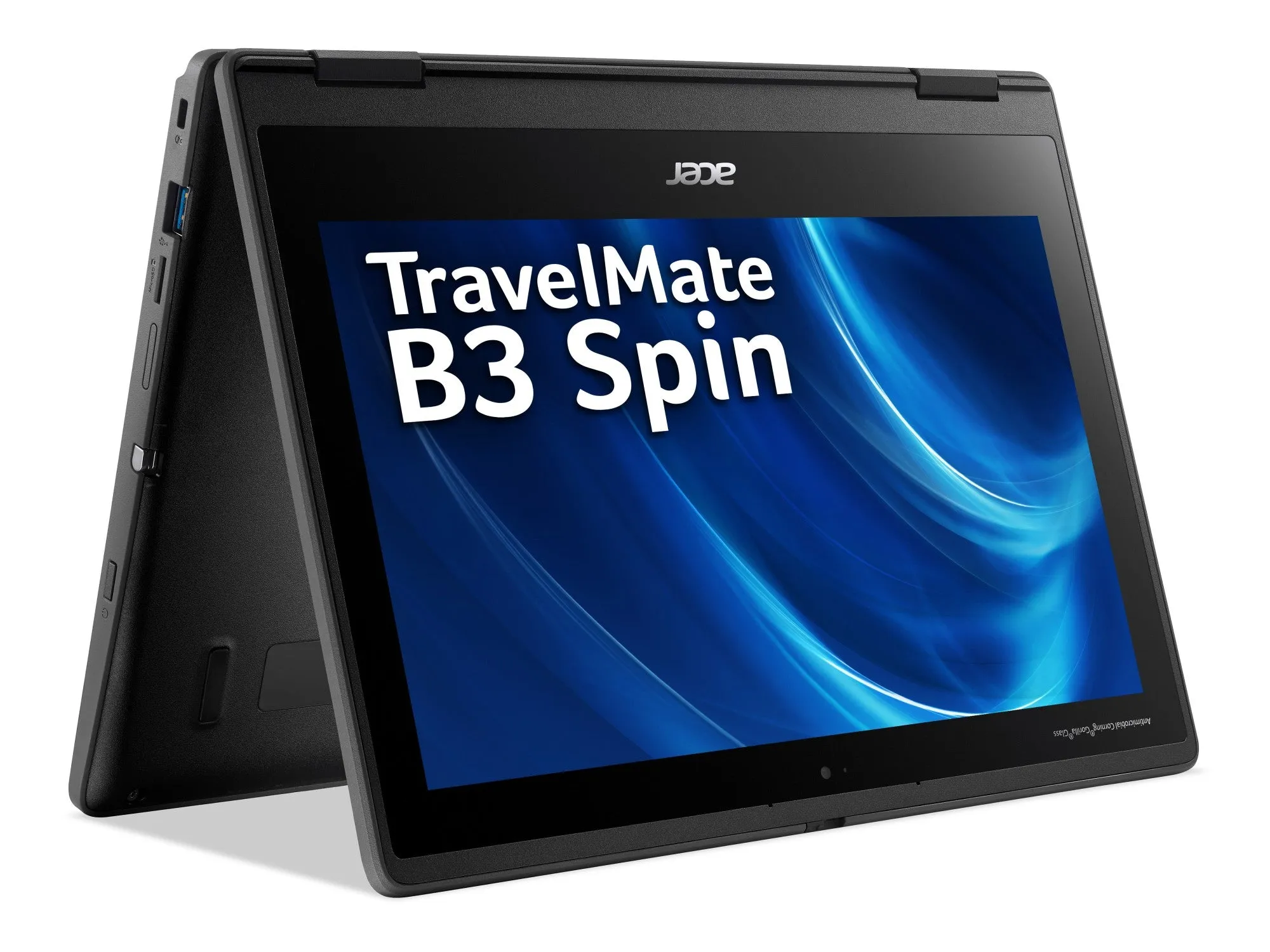 Acer TravelMate Spin Laptop, Intel Celeron N5100, 4 GB RAM, 128 GB eMMC, 11.6" Inch FHD Touchscreen Display, Black