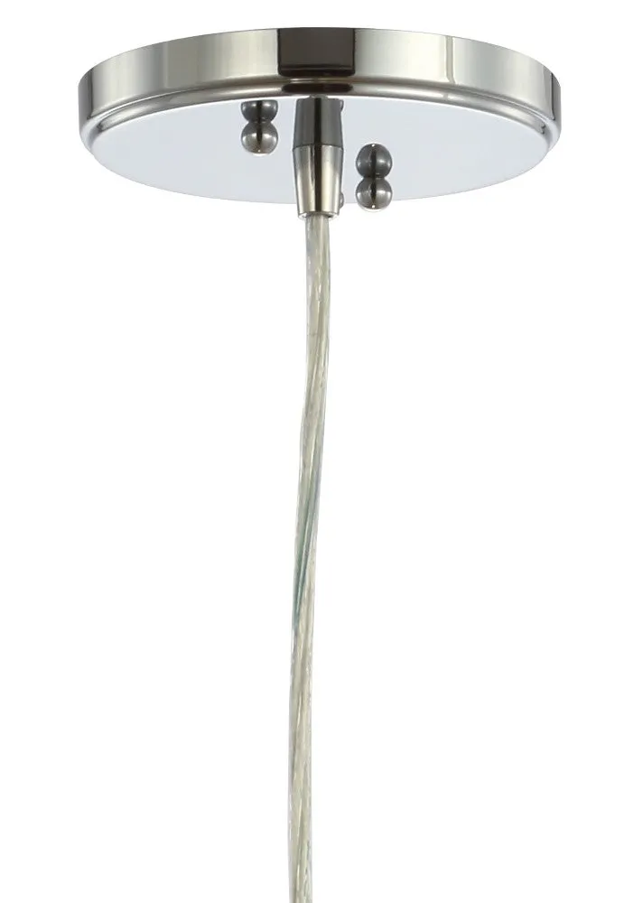 Alstroemeria 7.5" Adjustable Drop Metal/Glass LED Pendant