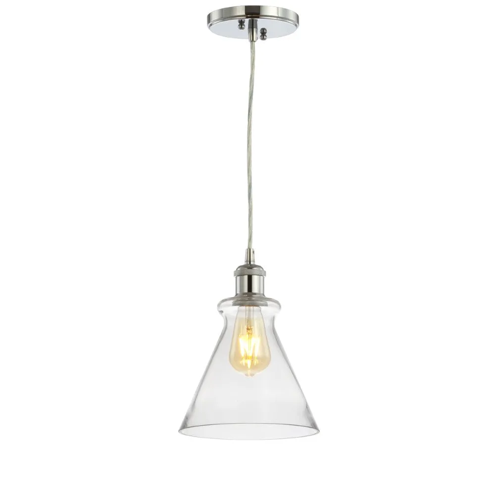 Alstroemeria 7.5" Adjustable Drop Metal/Glass LED Pendant