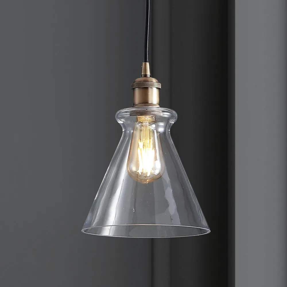 Alstroemeria 7.5" Adjustable Drop Metal/Glass LED Pendant