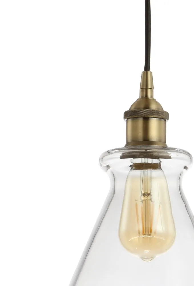 Alstroemeria 7.5" Adjustable Drop Metal/Glass LED Pendant