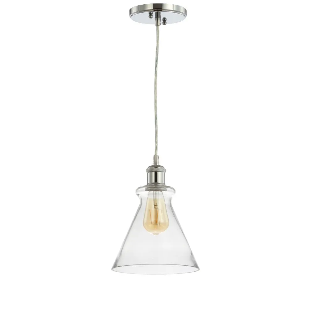 Alstroemeria 7.5" Adjustable Drop Metal/Glass LED Pendant