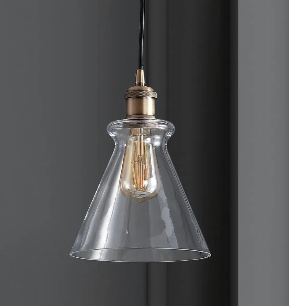 Alstroemeria 7.5" Adjustable Drop Metal/Glass LED Pendant