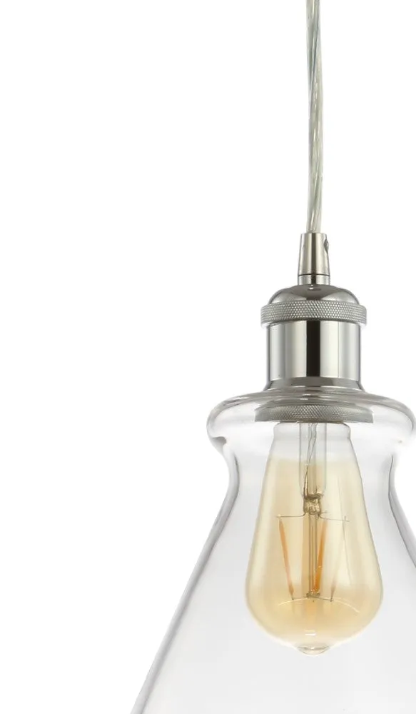 Alstroemeria 7.5" Adjustable Drop Metal/Glass LED Pendant