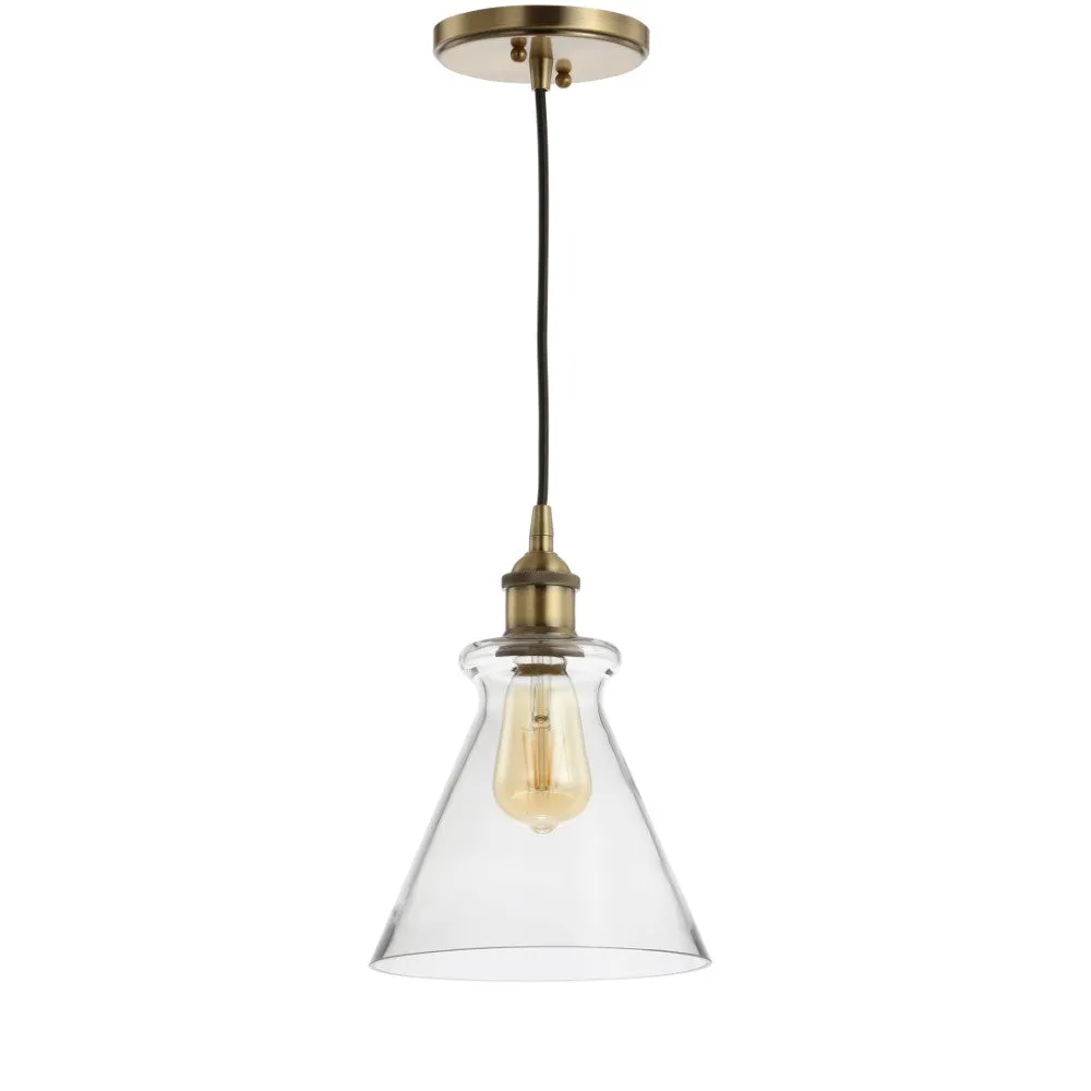 Alstroemeria 7.5" Adjustable Drop Metal/Glass LED Pendant