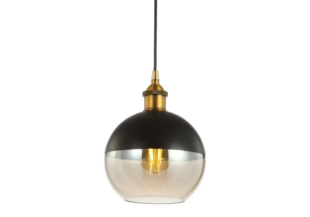 Amaryllis 7.5" Adjustable Drop Globe Metal/Glass LED Pendant