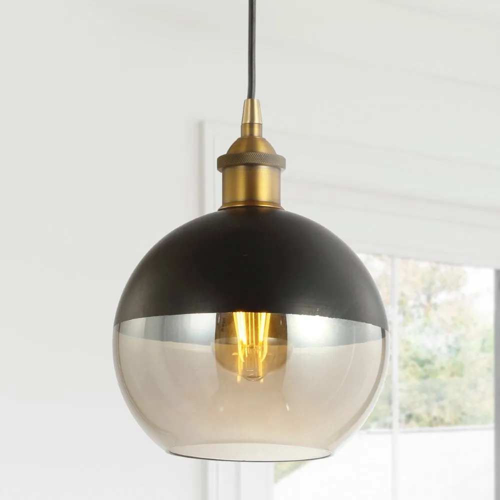 Amaryllis 7.5" Adjustable Drop Globe Metal/Glass LED Pendant