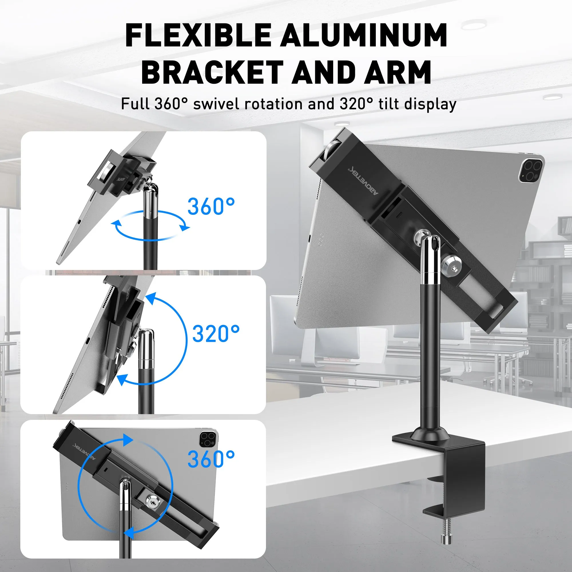 Anti Theft Locking Tablet Stand Holder (TH-518)