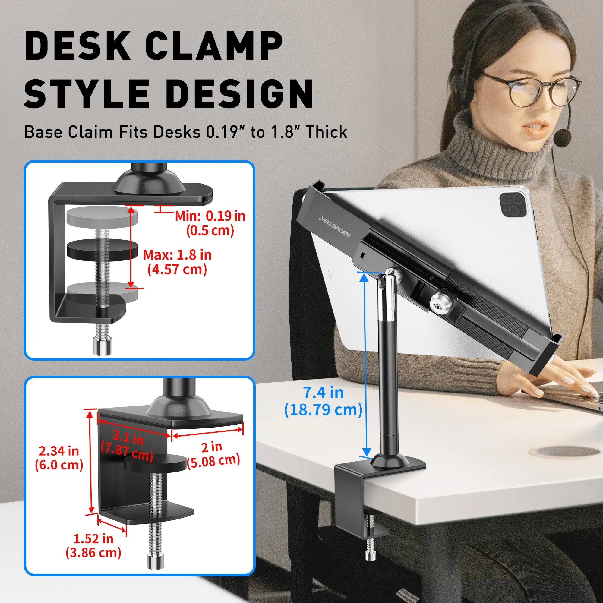 Anti Theft Locking Tablet Stand Holder (TH-518)