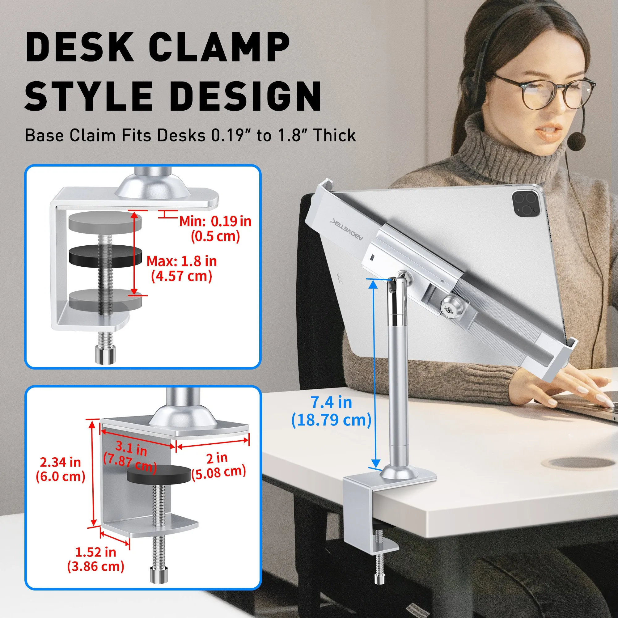 Anti Theft Locking Tablet Stand Holder (TH-518)