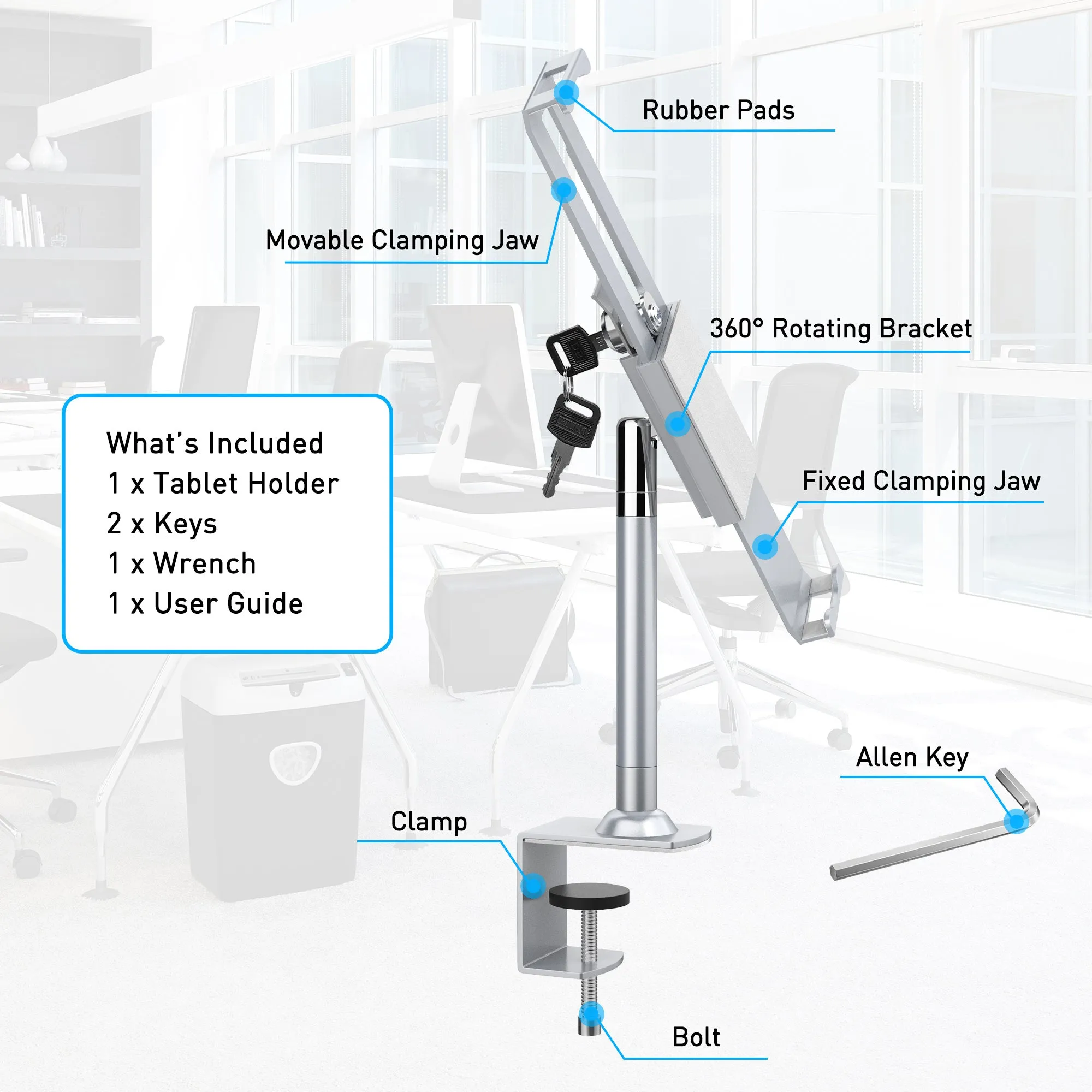 Anti Theft Locking Tablet Stand Holder (TH-518)