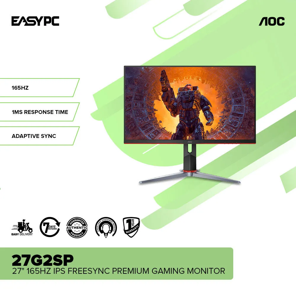 AOC 27G2SP/27G2SPE  27" 165Hz IPS FreeSync Gaming Monitor