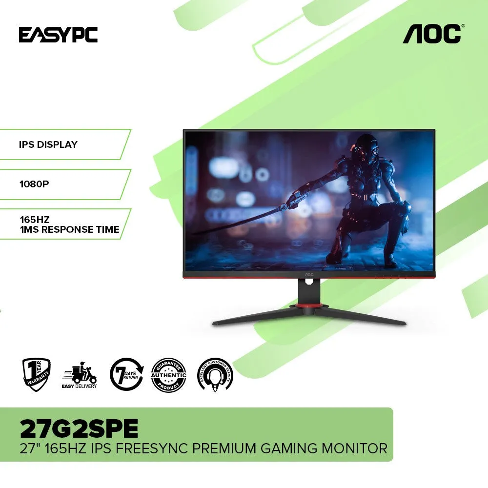 AOC 27G2SP/27G2SPE  27" 165Hz IPS FreeSync Gaming Monitor