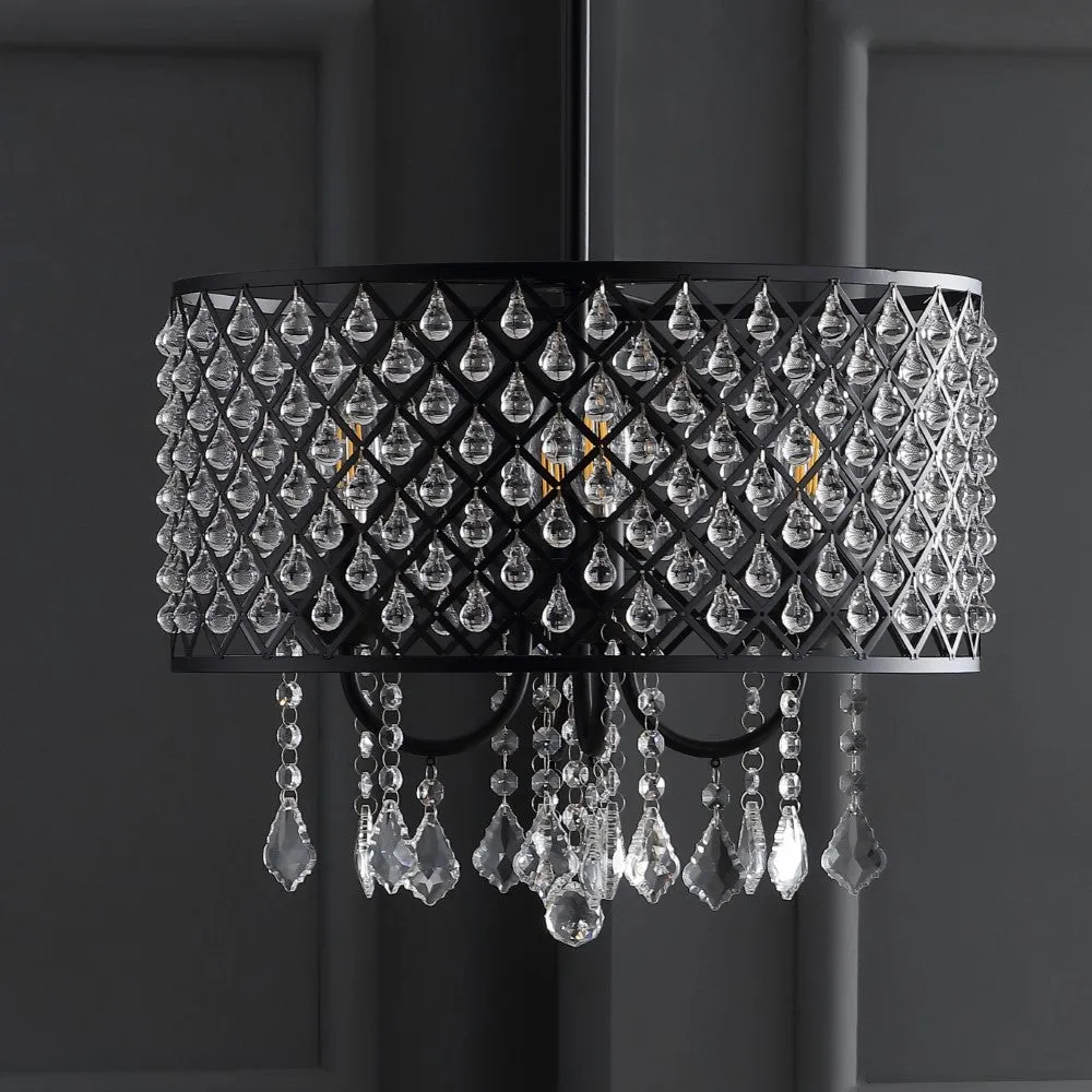 Axum Metal/Crystal Adjustable LED Drop Pendant