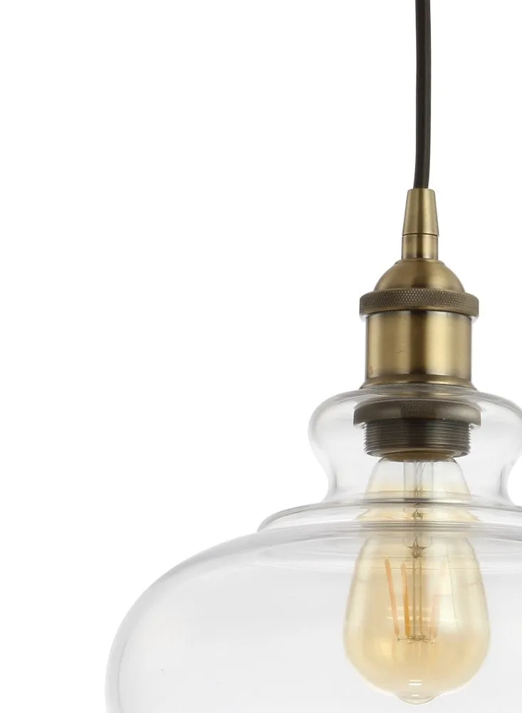 Bellflower Adjustable Drop Metal/Glass LED Pendant