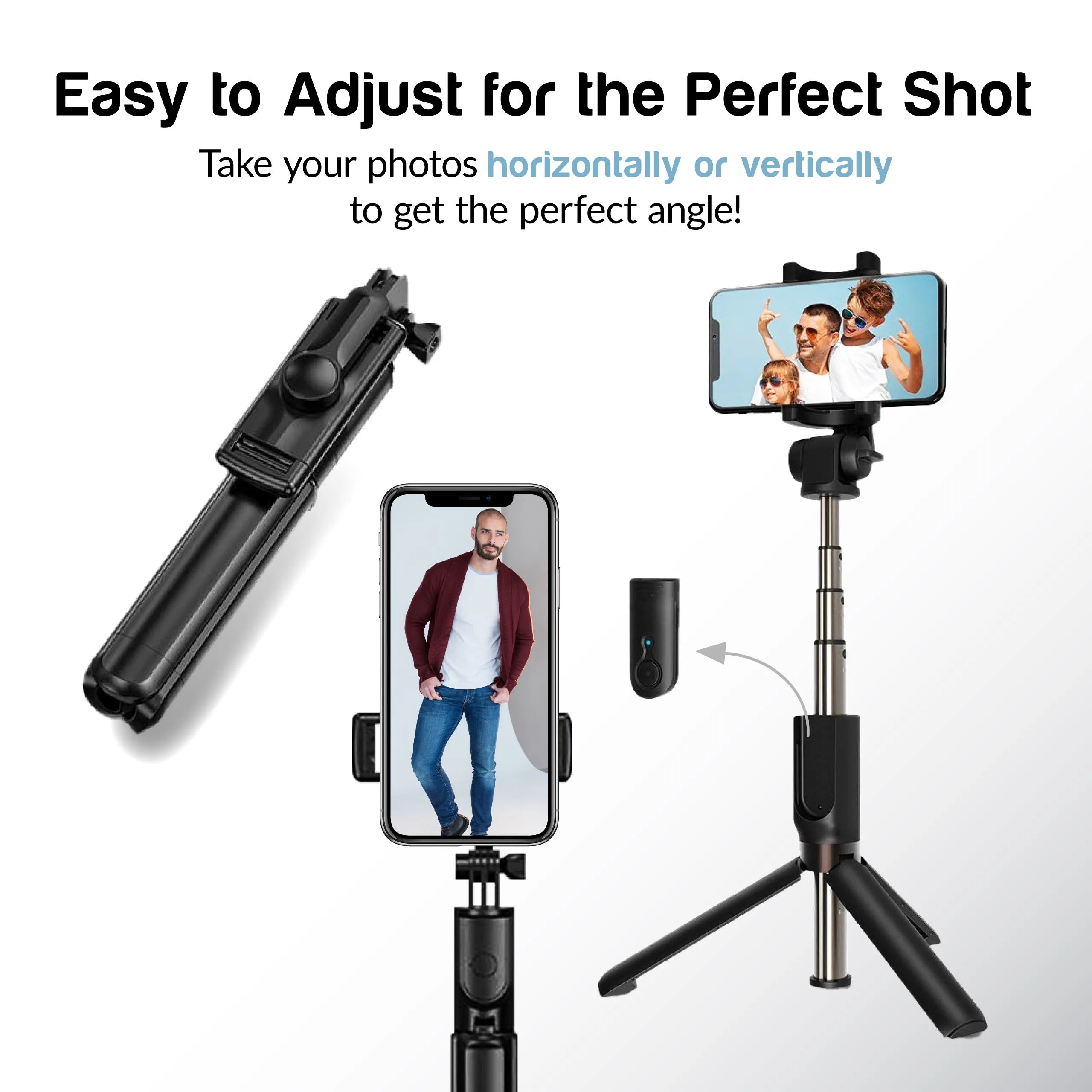 Bluetooth Selfie Stick and Tripod - Pack of 12