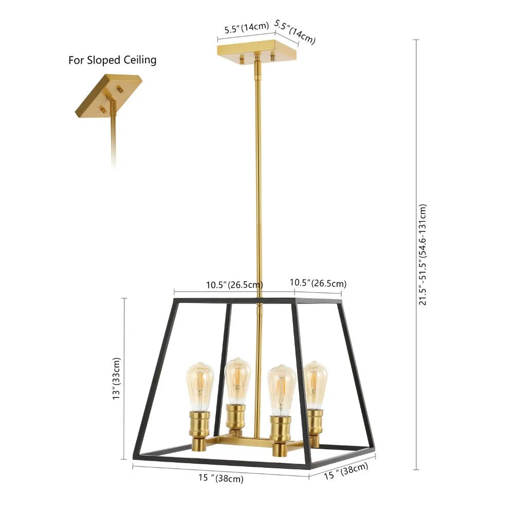 Brass Farmhouse Industrial Iron LED Pendant