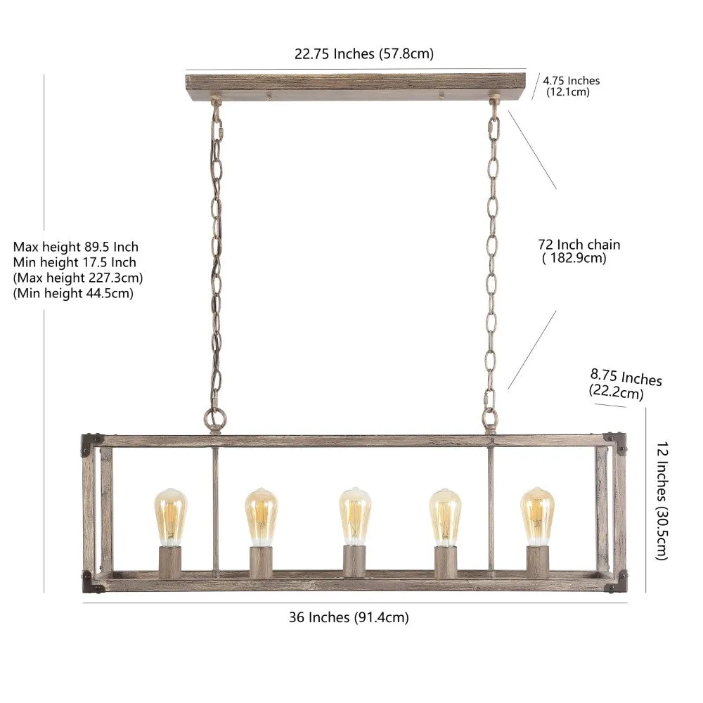 Breakneck 8.13" Adjustable Iron Rustic Farmhouse LED Pendant