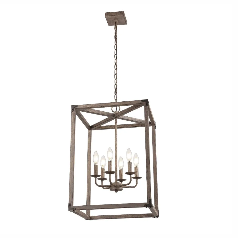 Breakneck Adjustable Iron Rustic Farmhouse LED Pendant