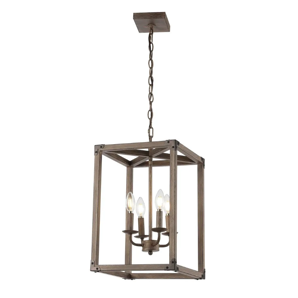 Breakneck Adjustable Iron Rustic Farmhouse LED Pendant