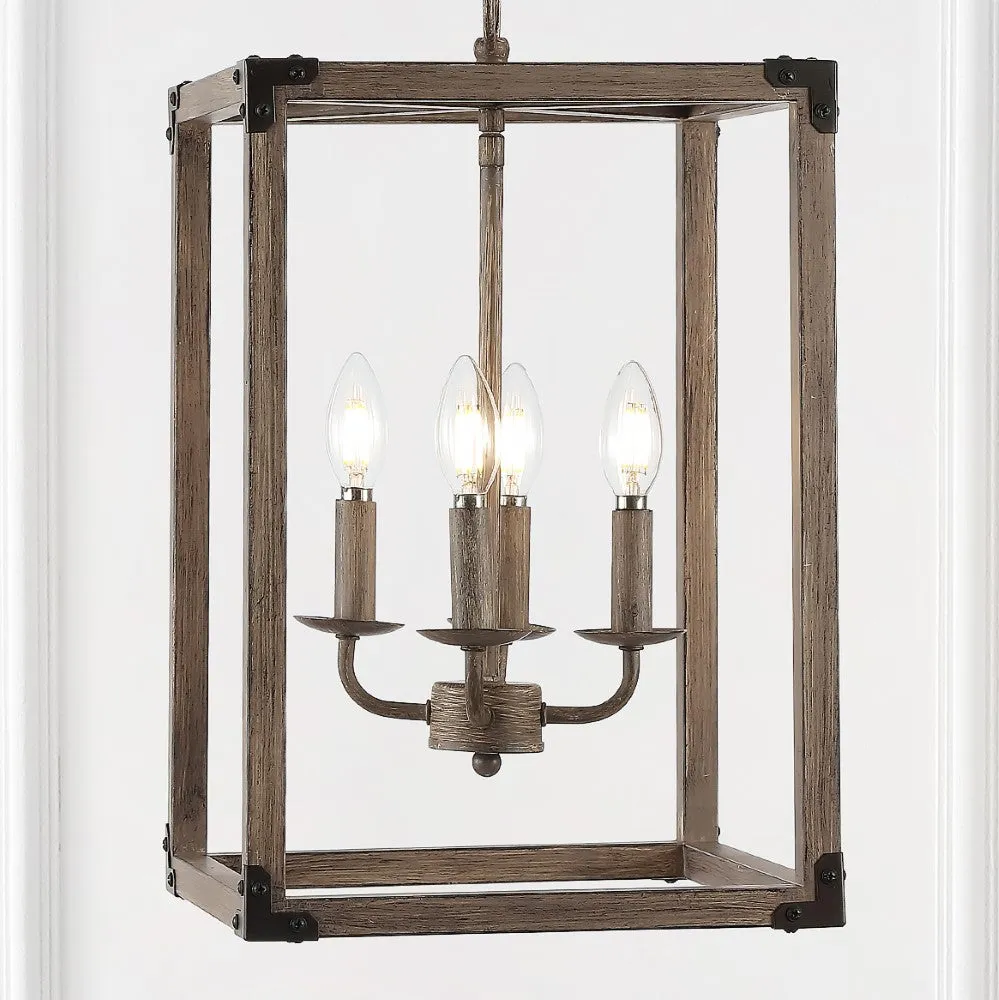 Breakneck Adjustable Iron Rustic Farmhouse LED Pendant