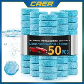 Car Windshield Cleaner Effervescent Tablet Universal Window Glass Washer Fluid Concentrated Solid Set Remove Stains Clear Vision