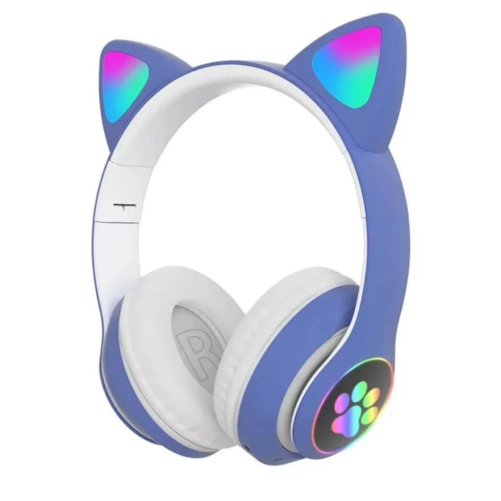 Cartoon LED Cat Ear Bluetooth Headphones