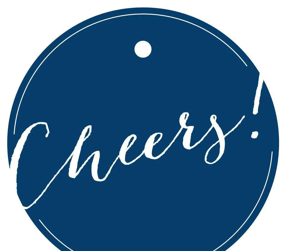 Cheers! Circle Gift Tags, Whimsical Style