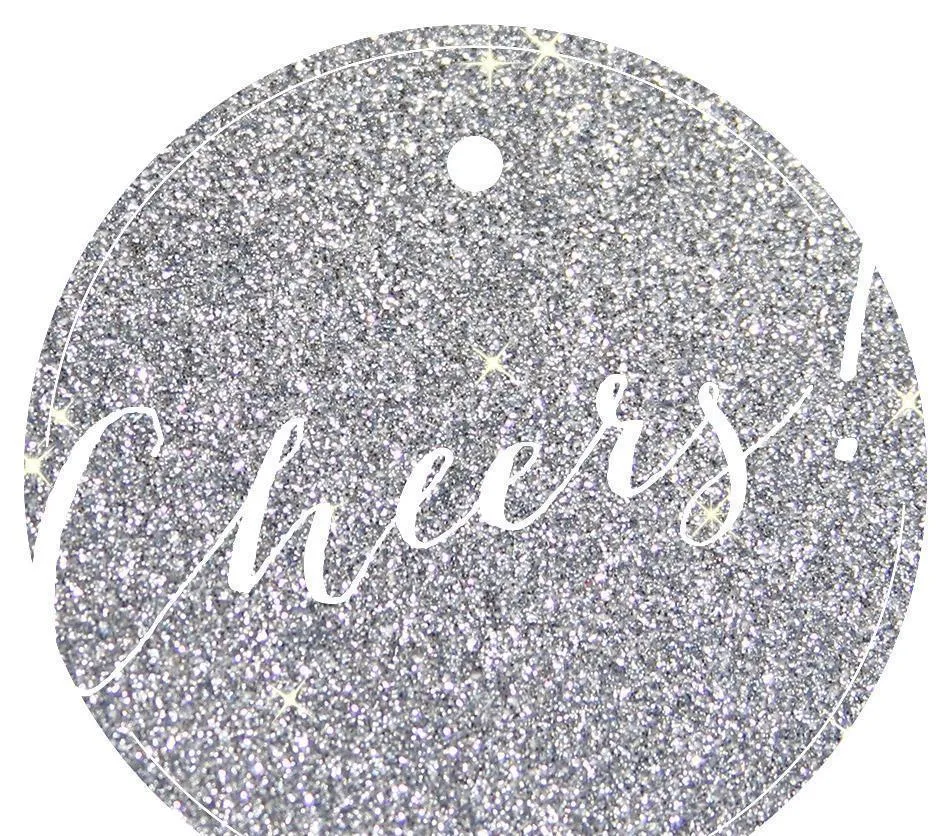 Cheers! Circle Gift Tags, Whimsical Style