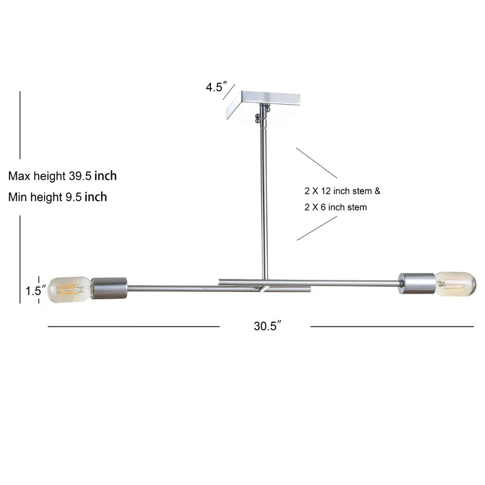 Condor 30.5" Adjustable Metal LED Linear Pendant