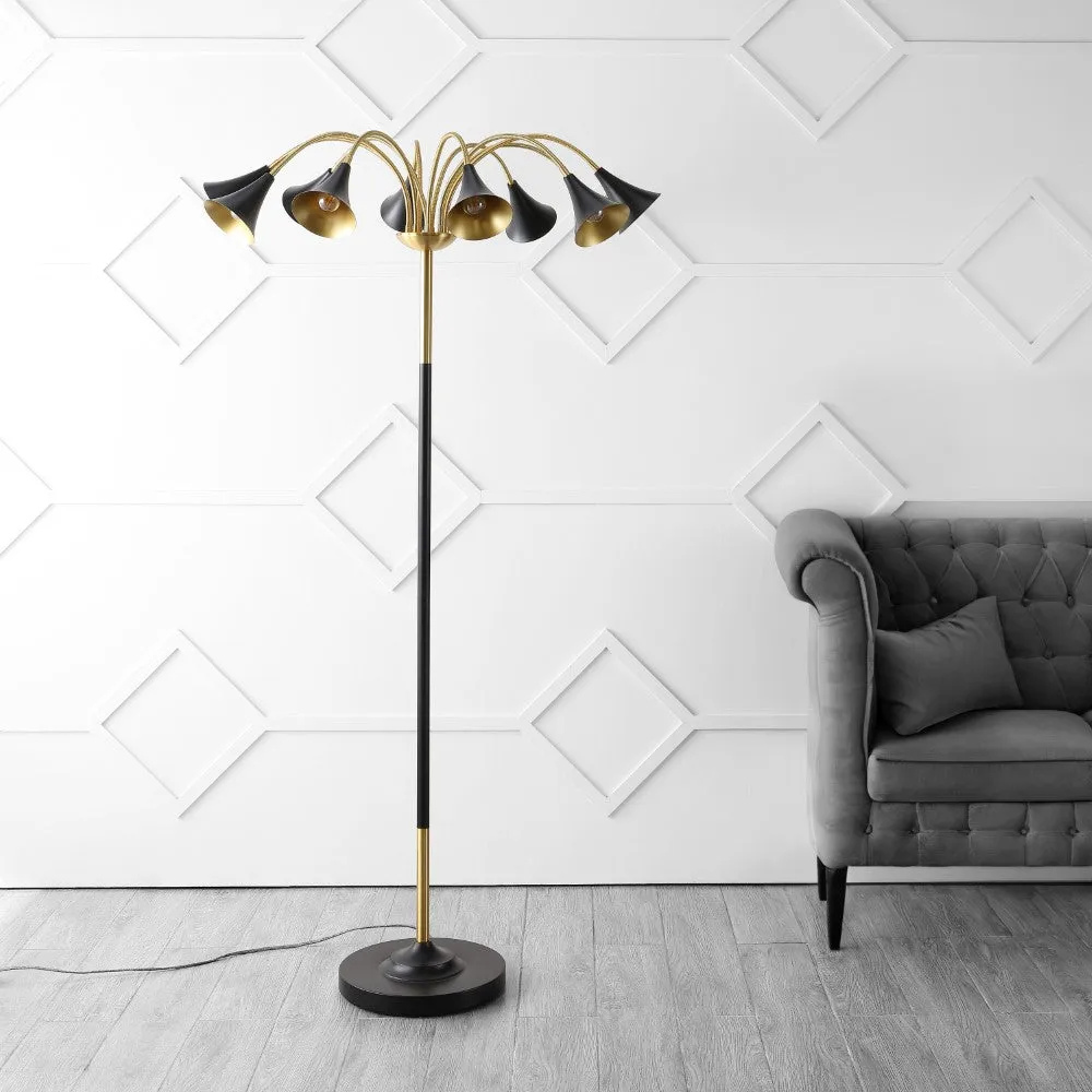 Cone 61" 10-Light Mid-Century Modern Iron Medusa Multi Head LED Floor Lamp