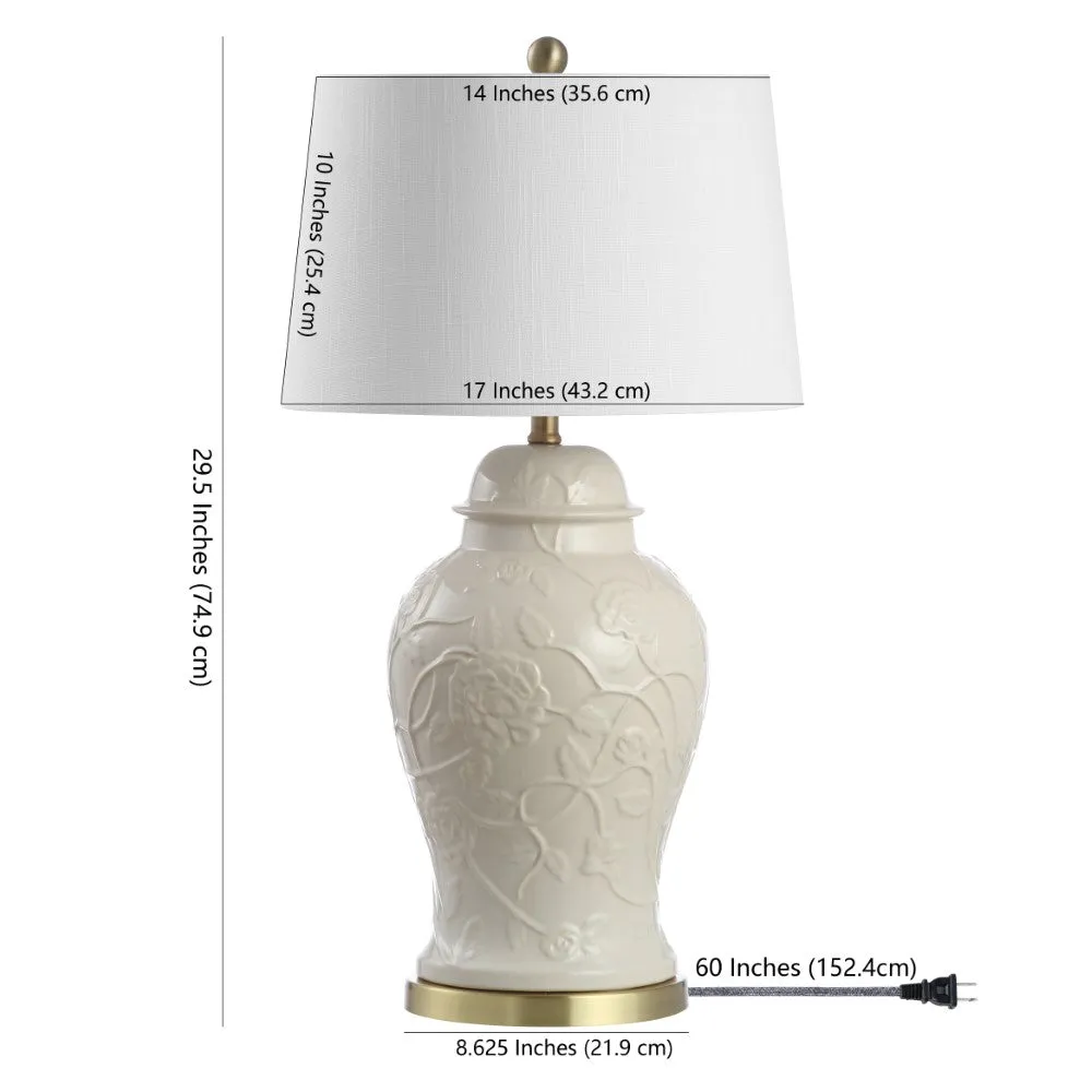 Daryl 29.5" Ceramic Classic Traditional LED  Lamp Table Lamp