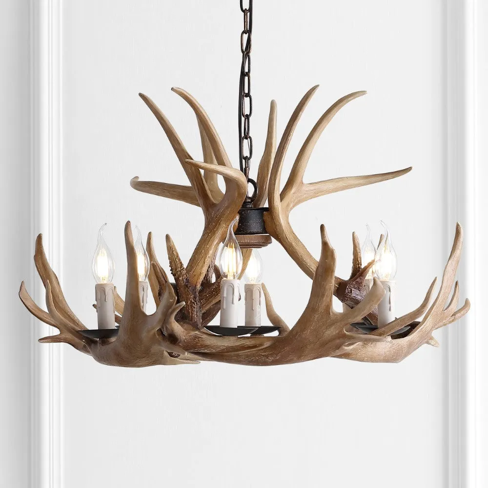 Dasher Rustic Resin Antler LED Chandelier