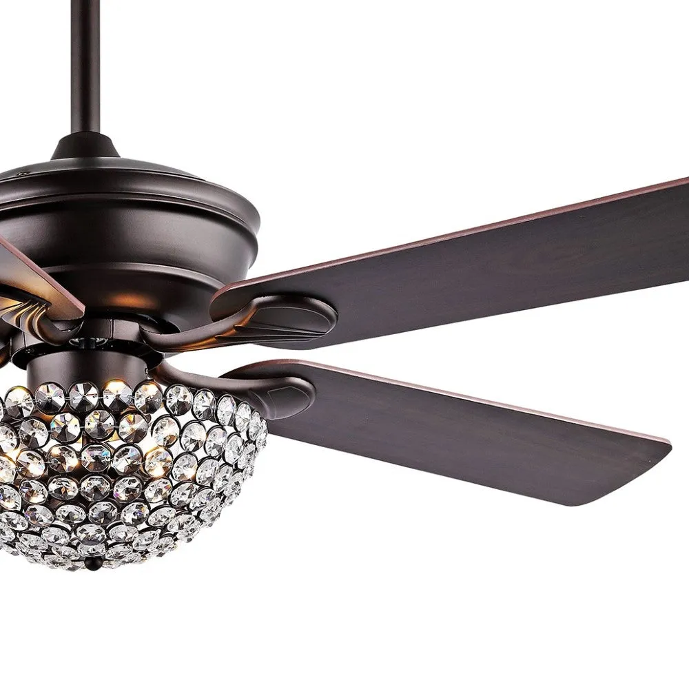 Dennis 52" Traditional Transitional Iron LED CEILING FAN