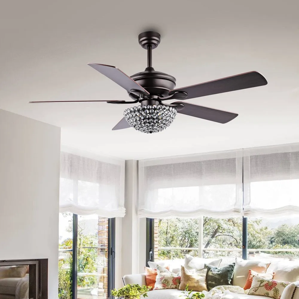 Dennis 52" Traditional Transitional Iron LED CEILING FAN