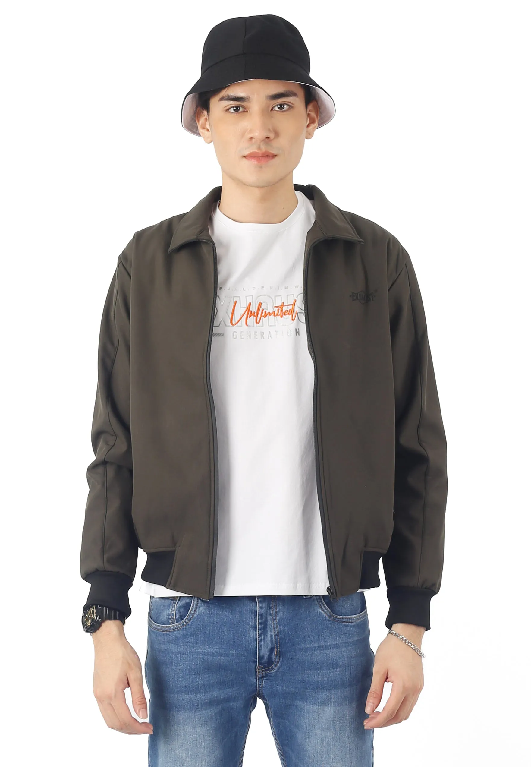 EXHAUST MEN'S LONG SLEEVE HIGH COLLAR JACKET 1640