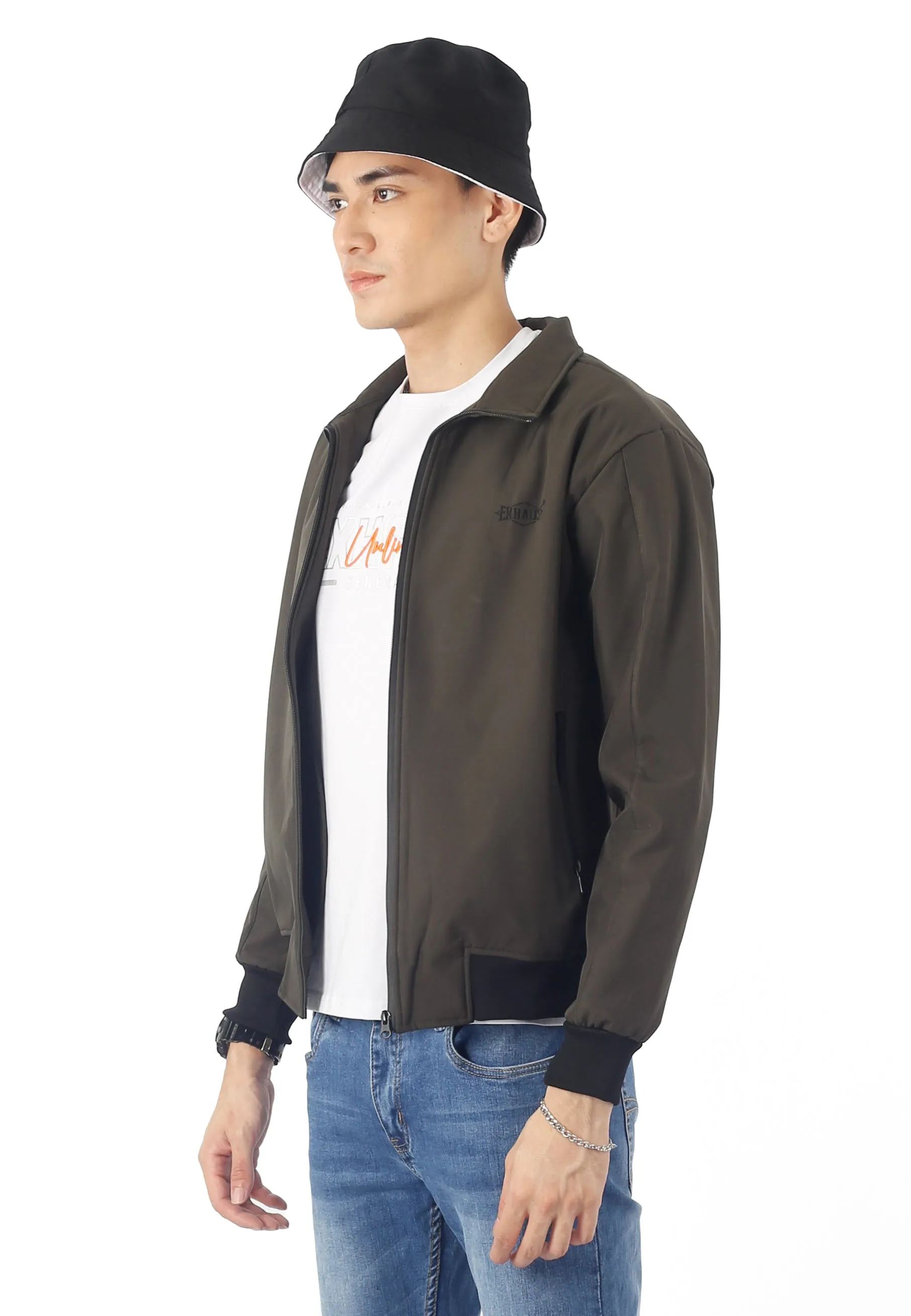 EXHAUST MEN'S LONG SLEEVE HIGH COLLAR JACKET 1640