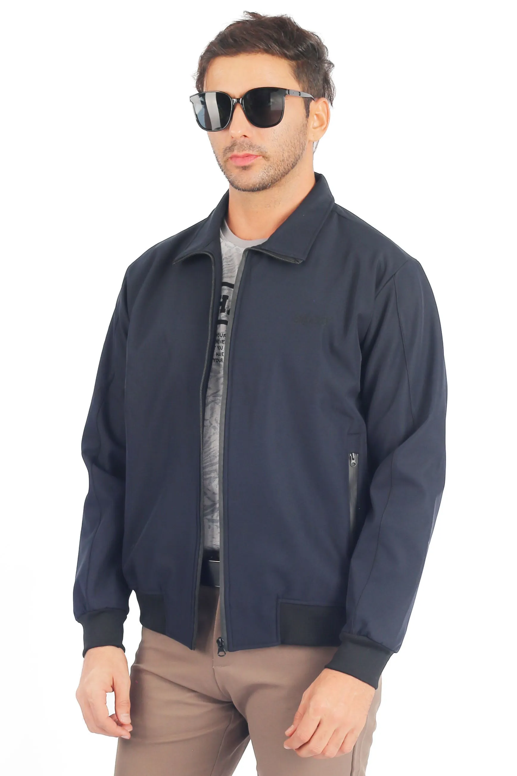 EXHAUST MEN'S LONG SLEEVE HIGH COLLAR JACKET 1640