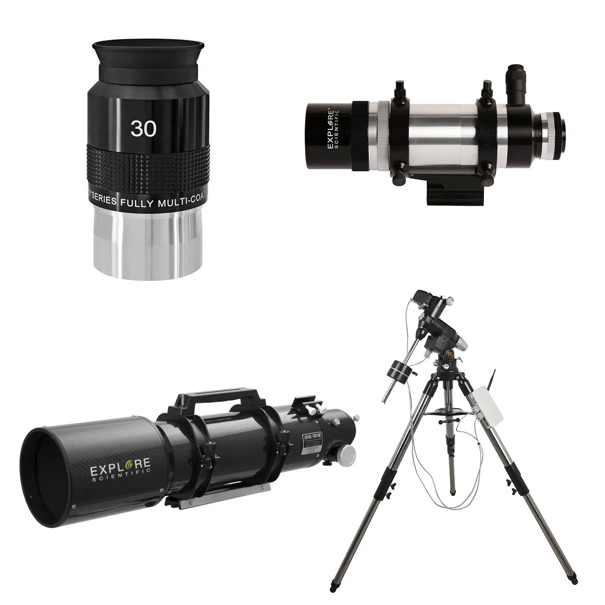 Explore Scientific ED102-FCD100 Series Air-Spaced Triplet Telescope CF Combo