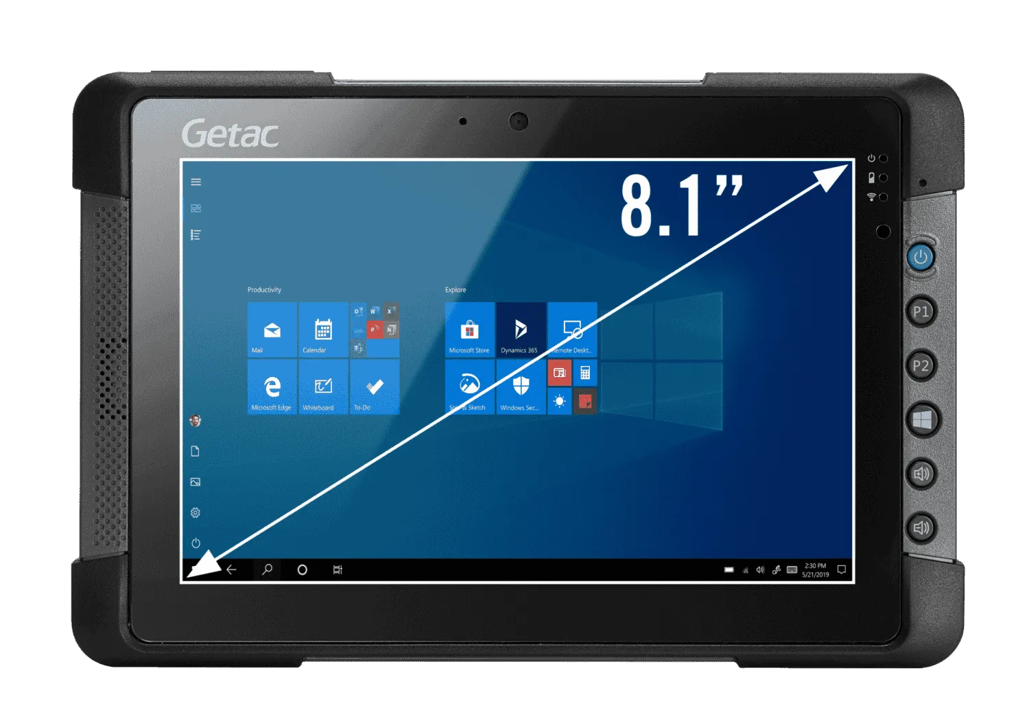 Getac T800G2 8.1" Fully Rugged Tablet Intel Atom x7-Z8750, 8GB , 128GB eMMC, Win 10 Pro