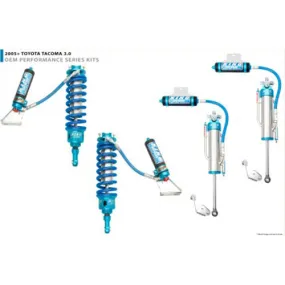 King Shocks - 3.0 Stage 3 Race Kit Front Shocks - Remote Reservoir Coilover with ADJ with Internal Bypass - Toyota Tacoma Pre/4wd (2005-2023)