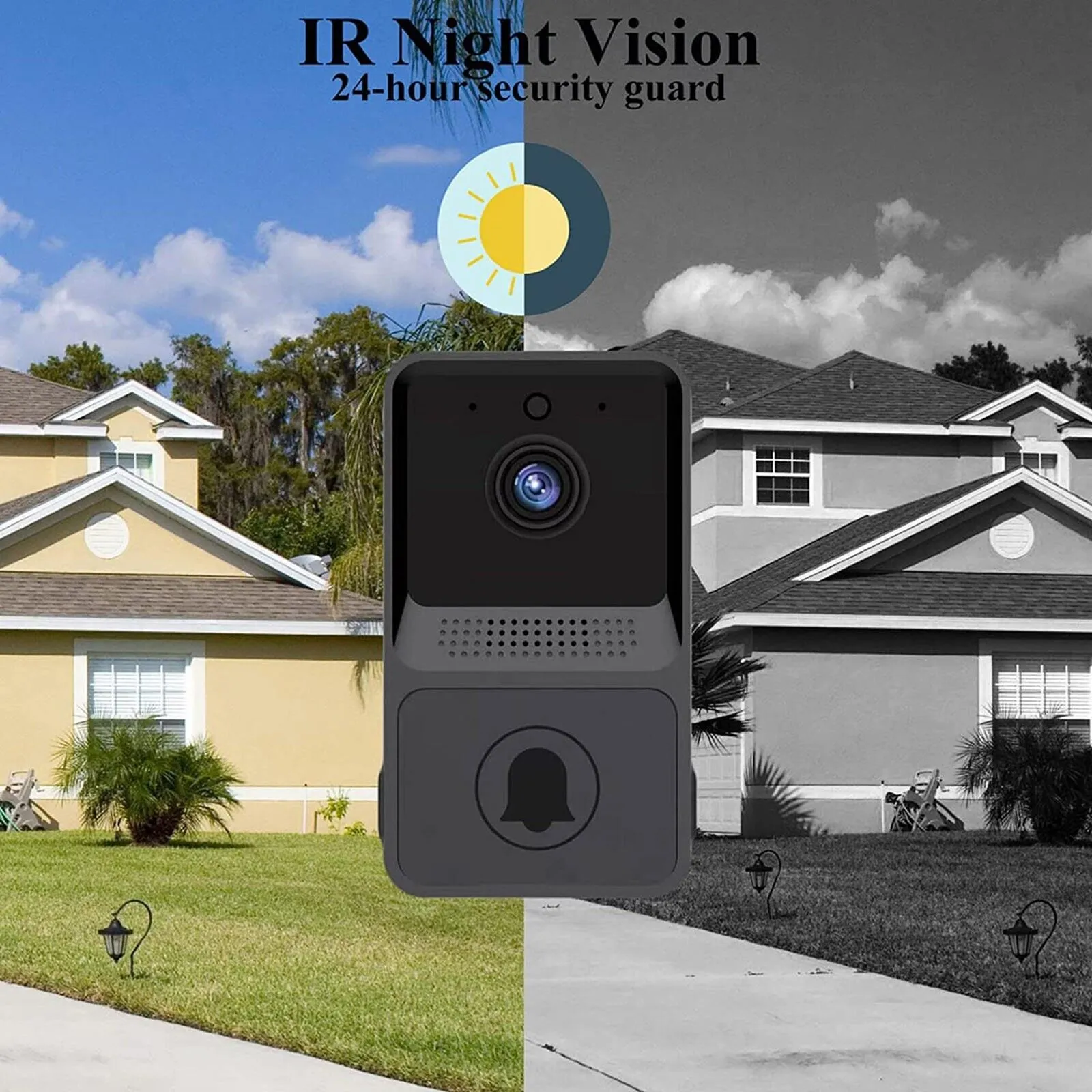 MMSecurify™ Smart HD Video Doorbell - Rechargeable Wireless, 2-Way Intercom, WiFi, Phone App