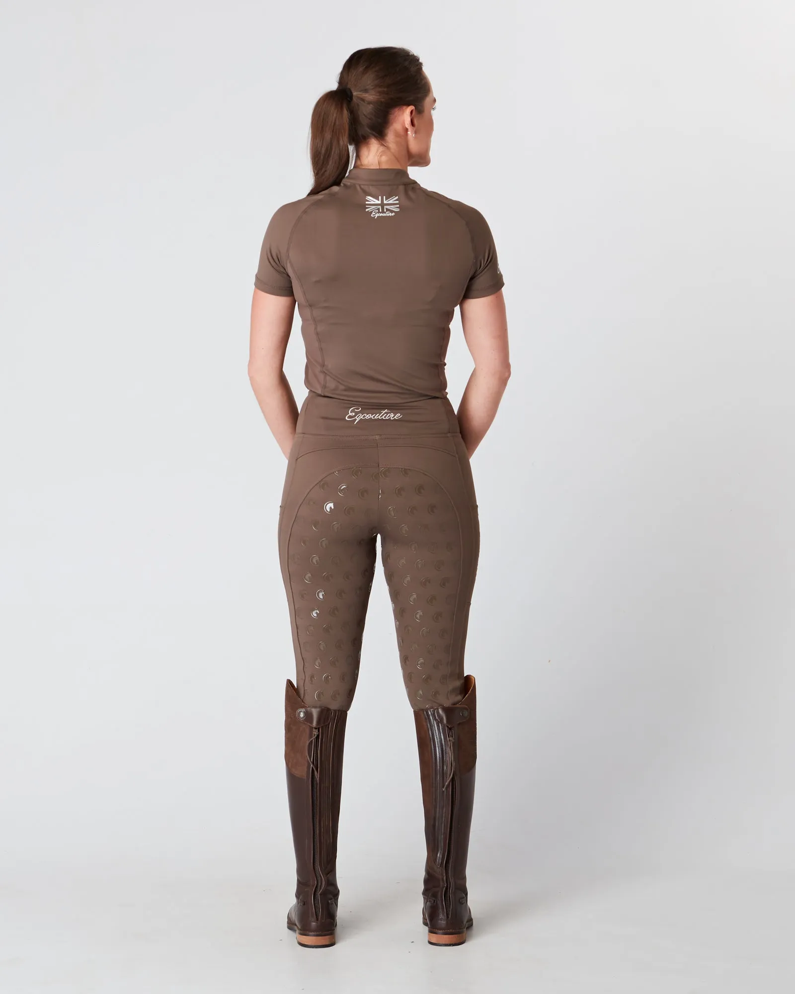 Mocha Riding Leggings / Tights with Phone Pockets - MOCHA