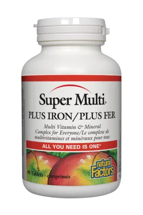 Natural Factors Super Multi Plus Iron 90s