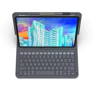 New - ZAGG Keyboard Messenger Folio 2 - Apple iPad 10.2/10.5 - Charcoal