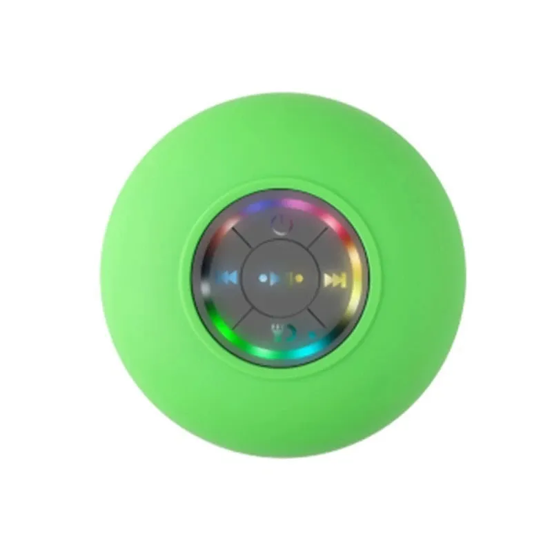 Portable Bluetooth-compatible Speaker, IPX4 Waterproof Wireless Speaker with Colorful Flashing Lights