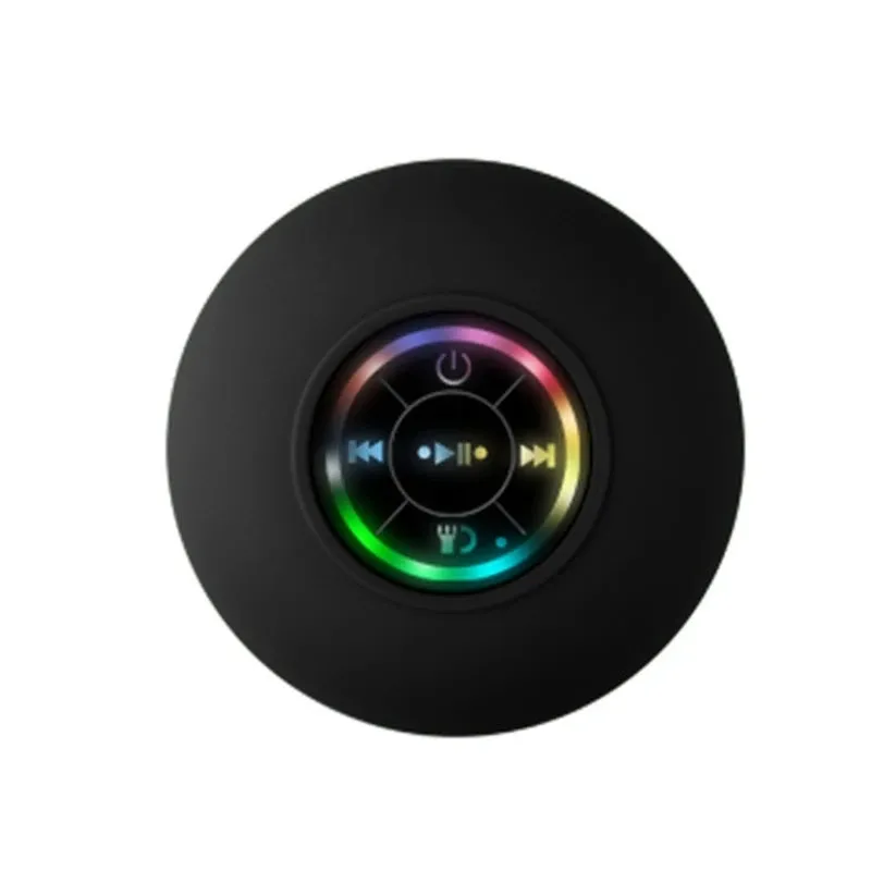 Portable Bluetooth-compatible Speaker, IPX4 Waterproof Wireless Speaker with Colorful Flashing Lights